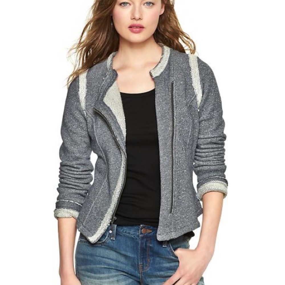 Gap Terry Motto Jacket Size Medium - image 1